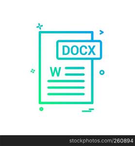 docx file format icon vector design