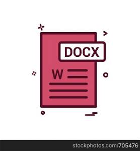 docx file format icon vector design