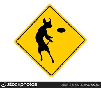 Dog agility warning sign