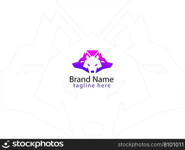 Dog and fox logo design free Royalty Free Vector Image