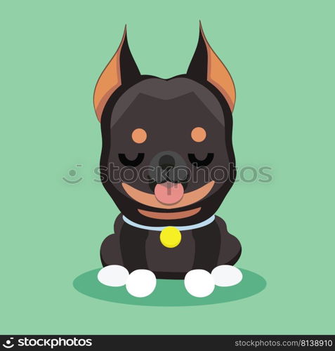 Dog beauceron cartoon vector illustration. 