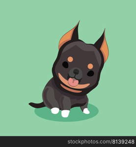 Dog beauceron cartoon vector illustration. 