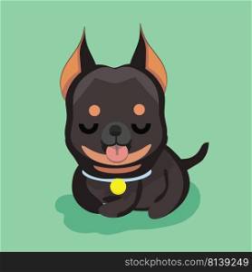 Dog beauceron cartoon vector illustration. 