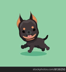 Dog beauceron cartoon vector illustration. 