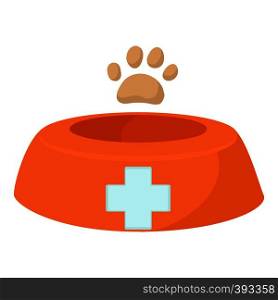 Dog bowl icon. Cartoon illustration of dog bowl vector icon for web. Dog bowl icon, cartoon style