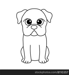 Dog cartoon coloring page for kids Royalty Free Vector Image
