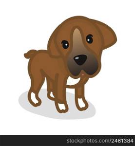 Dog cartoon, cute. Vector illustration