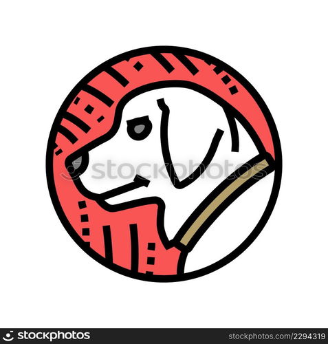 dog chinese horoscope animal color icon vector. dog chinese horoscope animal sign. isolated symbol illustration. dog chinese horoscope animal color icon vector illustration