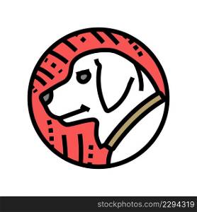 dog chinese horoscope animal color icon vector. dog chinese horoscope animal sign. isolated symbol illustration. dog chinese horoscope animal color icon vector illustration