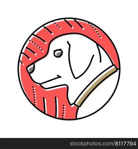 dog chinese horoscope animal color icon vector. dog chinese horoscope animal sign. isolated symbol illustration. dog chinese horoscope animal color icon vector illustration
