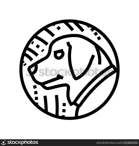 dog chinese horoscope animal line icon vector. dog chinese horoscope animal sign. isolated contour symbol black illustration. dog chinese horoscope animal line icon vector illustration