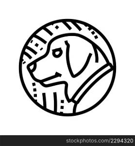 dog chinese horoscope animal line icon vector. dog chinese horoscope animal sign. isolated contour symbol black illustration. dog chinese horoscope animal line icon vector illustration