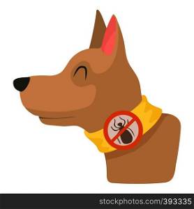 Dog collar icon. Cartoon illustration of dog collar vector icon for web. Dog collar icon, cartoon style