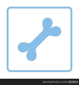 Dog food bone icon. Blue frame design. Vector illustration.