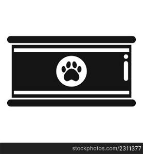 Dog food can icon simple vector. Animal pet. Feed plate. Dog food can icon simple vector. Animal pet