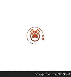 Dog footprint logo Community icon design concept illustration