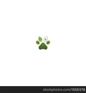 Dog footprint logo icon design concept illustration