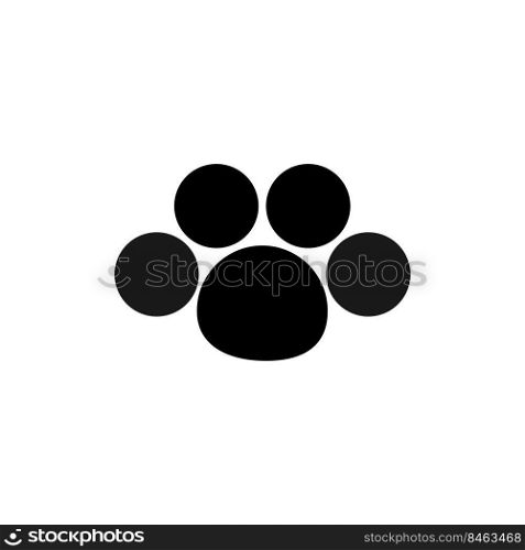 dog footprint logo vektor template