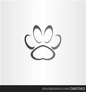 dog footprint stylized icon design