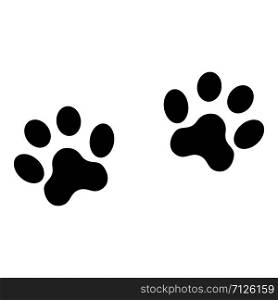 Dog footprints. Simple vector illustration isolated on white. Dog footprints. Simple vector illustration isolated on white.