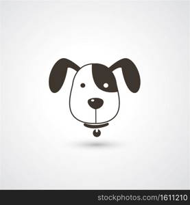 Dog head icon illustration