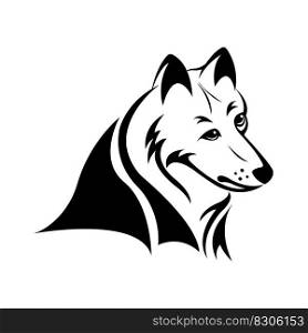 dog head icon logo vector design template