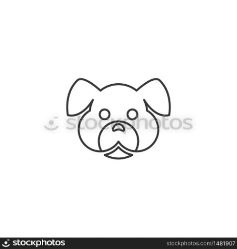 Dog head logo illustration vector
