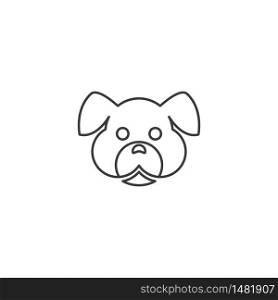 Dog head logo illustration vector