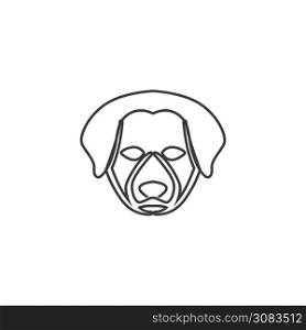 dog head logo vector illustration template design