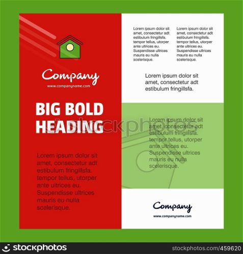 Dog house Business Company Poster Template. with place for text and images. vector background
