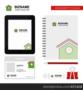 Dog house Business Logo, Tab App, Diary PVC Employee Card and USB Brand Stationary Package Design Vector Template