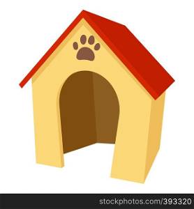 Dog house icon. Cartoon illustration of dog house vector icon for web. Dog house icon, cartoon style