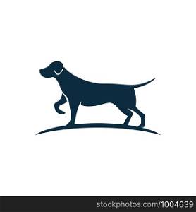 Dog icon logo design vector illustration. Veterinary vector logo design template.