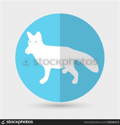 dog icon on a white background