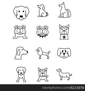 Dog icon vector design template