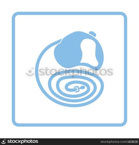 Dog lead icon. Blue frame design. Vector illustration.