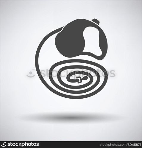 Dog lead icon on gray background with round shadow. Vector illustration.