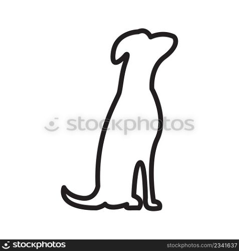 Dog line icon