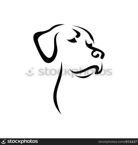 Dog logo abstract design template
