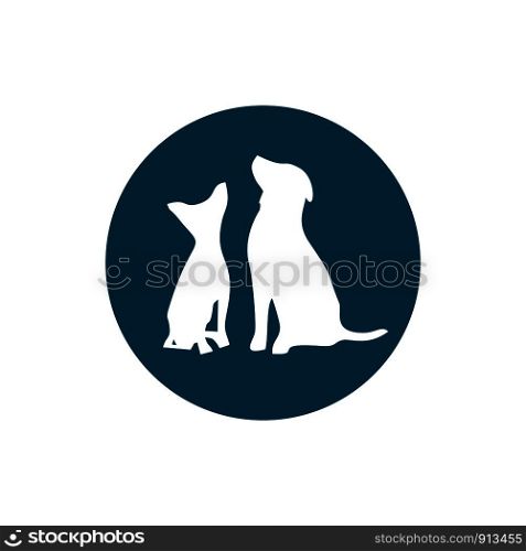 Dog logo abstract design template
