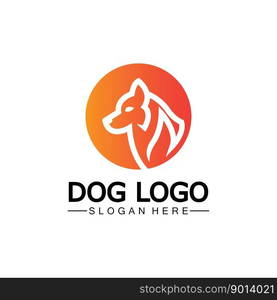 Dog logo and icon design vector illustration