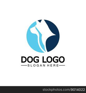 Dog logo and icon design vector illustration