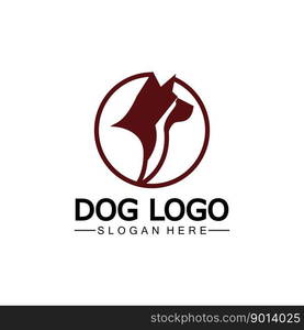 Dog logo and icon design vector illustration