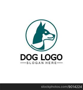 Dog logo and icon design vector illustration