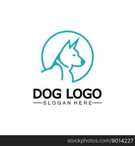 Dog logo and icon design vector illustration