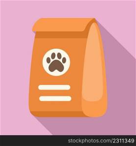 Dog nutrition icon flat vector. Pet food. Animal feed. Dog nutrition icon flat vector. Pet food