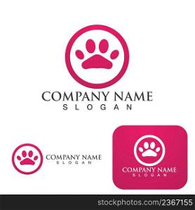 Dog paw Logo and symbol vector