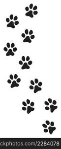 Dog paw track