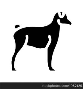 dog pet animal glyph icon vector. dog pet animal sign. isolated contour symbol black illustration. dog pet animal glyph icon vector illustration