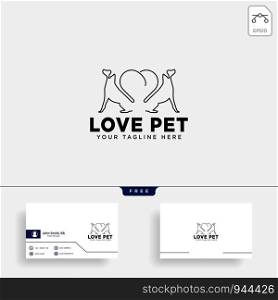 dog pet animal line art style logo template vector icon element isolated. dog pet animal line art style logo template vector icon